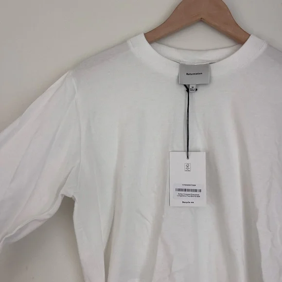 Reformation Asher Cropped Oversized long sleeve tee - Picture 3 of 5